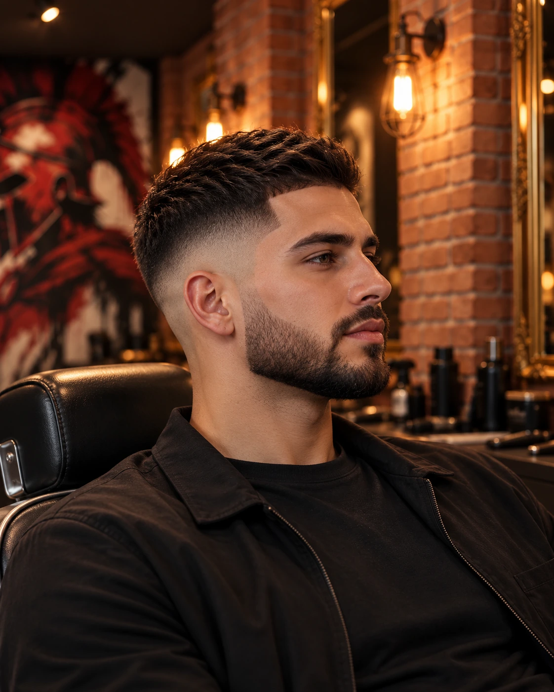 Imagem ilustrativa de cliente com corte e barba finalizados